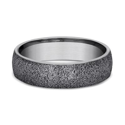 Men's Stone Finish Band in Tantalum, 6MM
