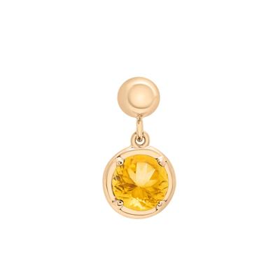 Citrine Birthstone Bead Charm in Vermeil