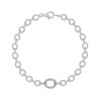 Diamond Link Bracelet in Sterling Silver (1/5 ct. tw.)
