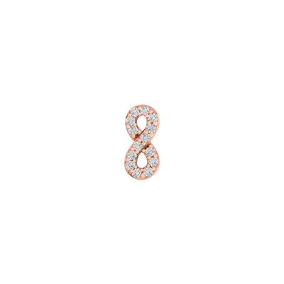 Single Stud Earring with Diamond Infinity Symbol in 10K Rose Gold