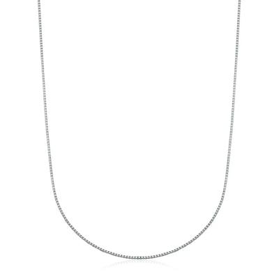 Box Chain in 14K White Gold, 18"