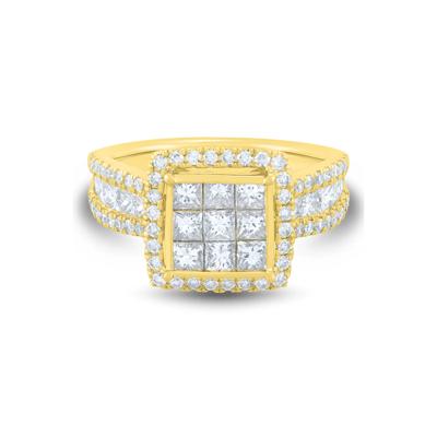 Composite Diamond Engagement Ring in 10K Yellow Gold (2 ct. tw.)