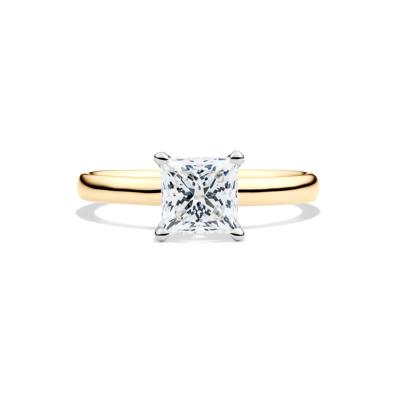 Diamond Princess Cut Solitaire Engagement Ring in 14K Yellow Gold (1 1/2 ct.)