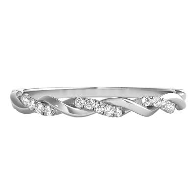1/10 ct. tw. Diamond Twist Band in 14K White Gold