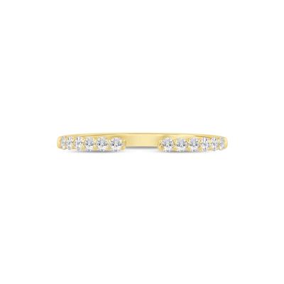 Round Diamond Open Band in 14K Yellow Gold (1/4 ct. tw.)