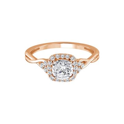 Lab Grown Diamond Promise Ring in 10K Rose Gold (1/2 ct. tw.)