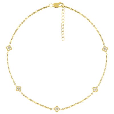 Diamond Anklet in 10K Yellow Gold (1/7 ct. tw.)