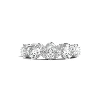 Marquise and Round-Cut Lab Grown Diamond Eternity Band in Platinum (5 ct. tw.)