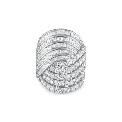 Diamond Woven Band in 10K White Gold (4 ct. tw.)