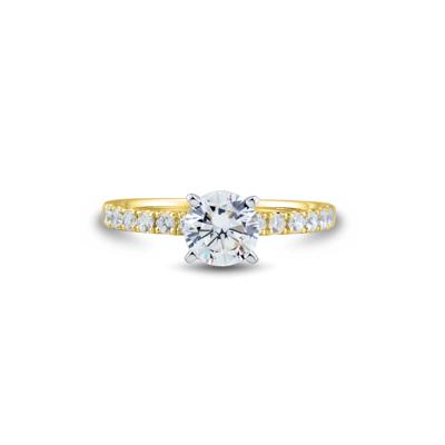 1/3 ct. tw. Lab Grown Diamond Semi-Mount Engagement Ring in 14K Yellow Gold (Setting Only)