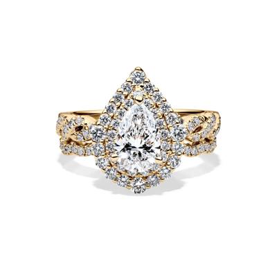 Florence Lab Grown Diamond Bridal Set in 14K Yellow Gold (2 ct. tw.)