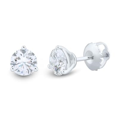 Lab Grown Diamond Martini Stud Earrings in 14K White Gold (1 ct. tw.)