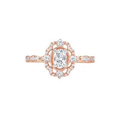 Elsa Oval Diamond Engagement Ring in 14K Rose Gold (1 ct. tw.)