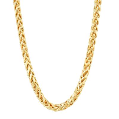 Hollow Wheat Chain in 10K Yellow Gold, 5.3MM, 24"