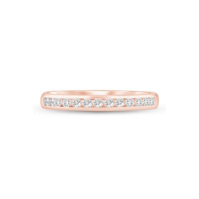 Lab Grown Diamond Channel-Set Band in 14K Rose Gold (1/4 ct. tw.)