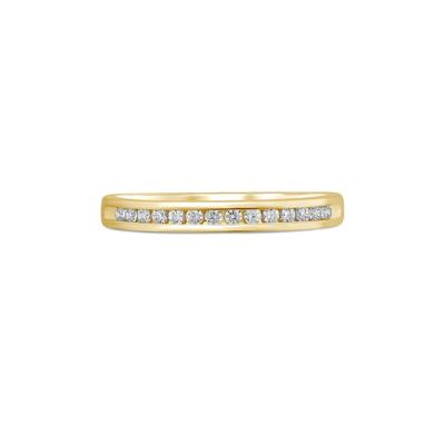 Channel-Set Diamond Wedding Band in 10K Yellow Gold (1/7 ct. tw.)