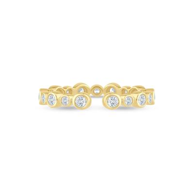 Lab Grown Diamond Bezel Open Band in 14K Yellow Gold (1/2 ct. tw.)