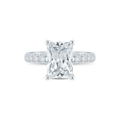 Lab Grown Diamond Radiant-Cut Engagement Ring in 14K White Gold (4 1/2 ct. tw.)