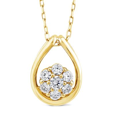 Lab Grown Diamond Seven-Stone Pendant in 10K Yellow Gold (1/3 ct. tw.)