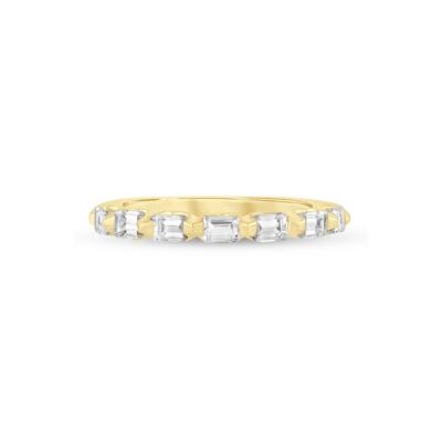 Lab Grown Diamond Emerald-Cut Shared Prong Anniversary Band in 14K Yellow Gold (1 ct. tw.)