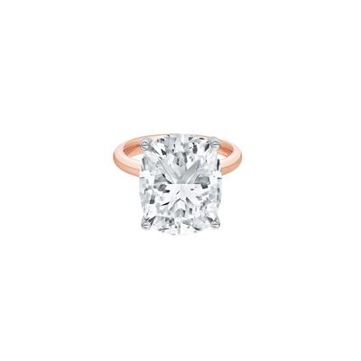 Lab Grown Diamond Elongated Cushion-Cut Engagement Ring in 14K Rose and White Gold (9 ct. tw.)