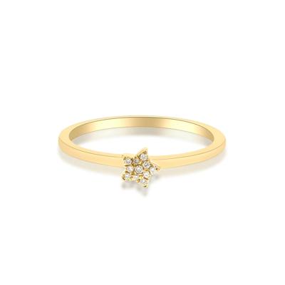 Diamond Accent Star Ring in 10K Yellow Gold