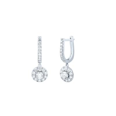 1 ct. tw. Lab Grown Diamond Dangle Earrings in 14K White Gold
