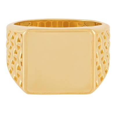 Men's Square Signet Ring in 14K Yellow Gold