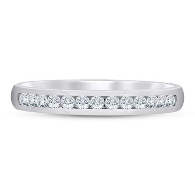 Diamond Channel-Set Anniversary Band in Platinum (1/4 ct. tw.)