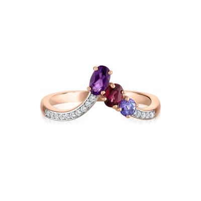 Multi-Gemstone Ring in 10K Yellow Gold