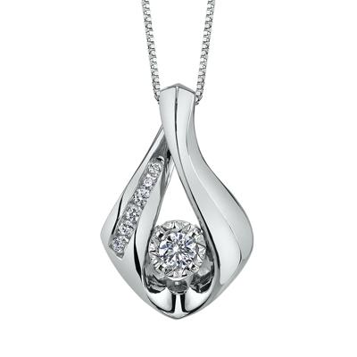 1/4 ct. tw. Diamond Pendant in 10K White Gold