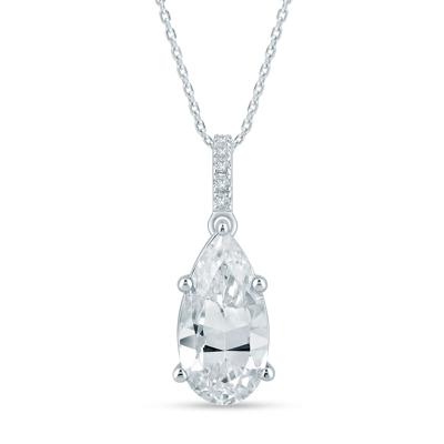 Lab Grown Diamond Pear-Shaped Pendant in Platinum (3 ct. tw.)