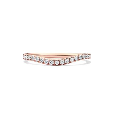 Lab Grown Diamond Contour Band in 14K Rose Gold (1/5 ct. tw.)