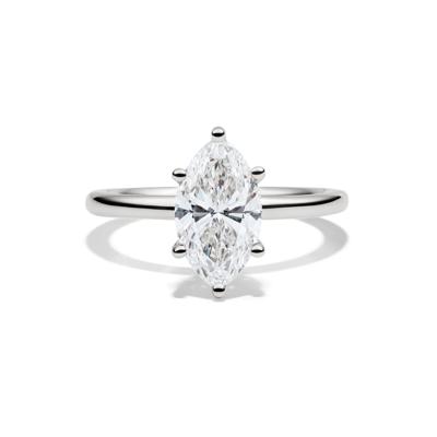 Lab Grown Diamond Solitaire Marquise Engagement Ring in Platinum (2 ct.)