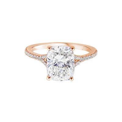 Lab Grown Diamond Engagement Ring in 14K Rose Gold (3 1/4 ct. tw.)