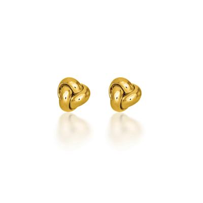 Love Knot Earrings in 14K Yellow Gold