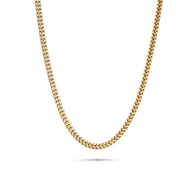 Square Franco Link Chain in 14K Yellow Gold, 3MM, 24”