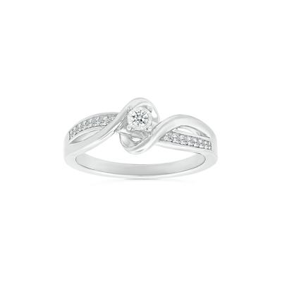 Diamond Twist Promise Ring in 10K White Gold (1/8 ct. tw.)