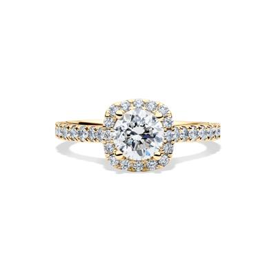 1 1/2 ct. tw. Diamond Halo Engagement Ring in 14K Yellow Gold