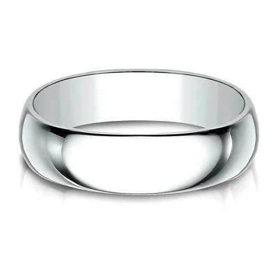 Wedding Band in 10K White Gold, 6MM