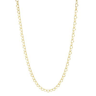 Heart-Link Chain Necklace in Vermeil, 18"