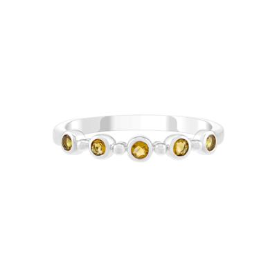 Citrine Bezel Stack Ring in Sterling Silver