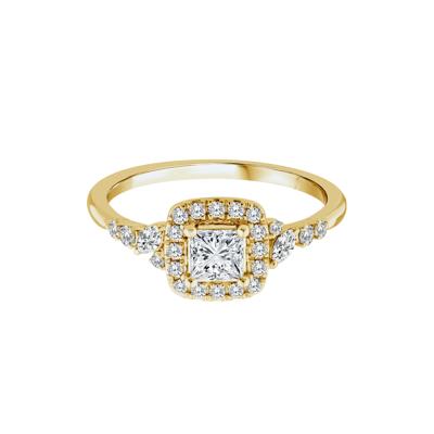 Princess-Cut Diamond Engagement Ring in 14K Yellow Gold (3/4 ct. tw.)