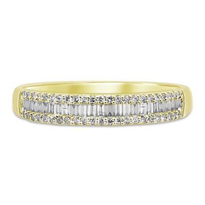 Baguette & Pave Diamond Wedding Band (1/4 ct. tw.)