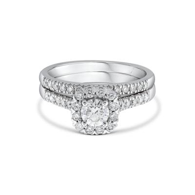 Lab Grown Diamond Engagement Ring Set in 10K White Gold (1 ct. tw.)