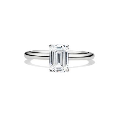 Lab Grown Diamond Emerald-Cut Solitaire Ring in Platinum (1 1/2 ct.)