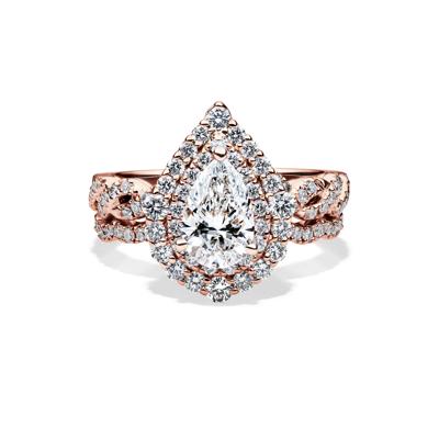 Florence Lab Grown Diamond Bridal Set in 14K Rose Gold (2 ct. tw.)