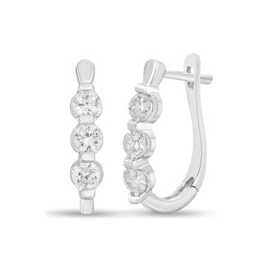 Diamond Drop Earrings in 10K White Gold (1/2 ct. tw.)