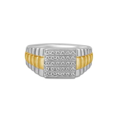 Men's 1/4 ct. tw. Diamond Ring in 10K White & Yellow Gold