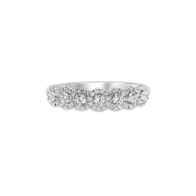 Diamond Anniversary Band with Seven Stones in 14K White Gold (1/2 ct. tw.)